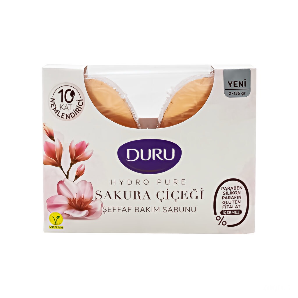 صابون شفاف دورو هیدرو پیور با رایحه شکوفه گیلاس